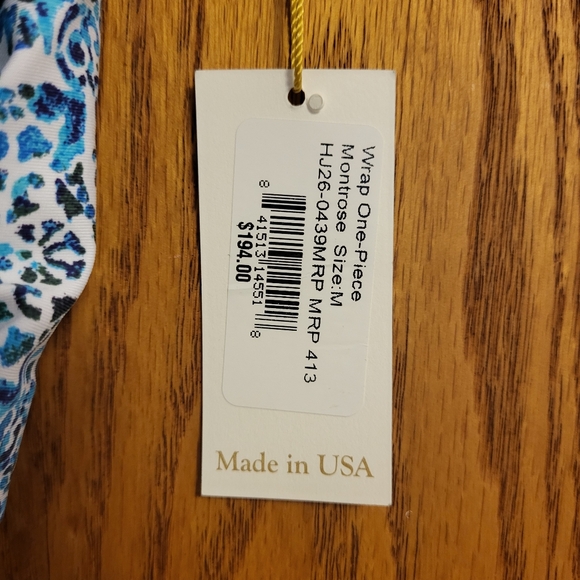 NWT Helen Jon Montrose Wrap One Piece Swimsuit Size Medium - Picture 7 of 7